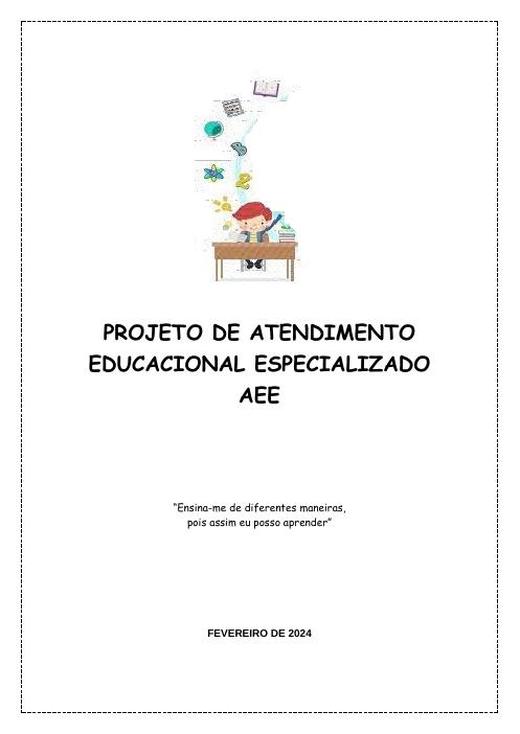 Capa: Projeto AEE