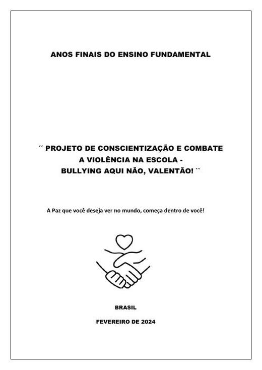Capa: Fund. II – Projeto AntiBullying